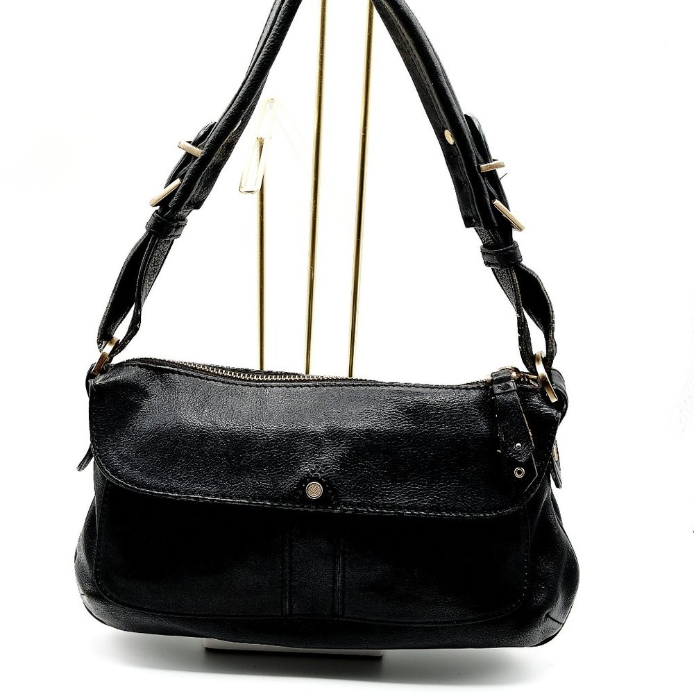 COLE HAAN Vintage Black Leather Shoulder Bag